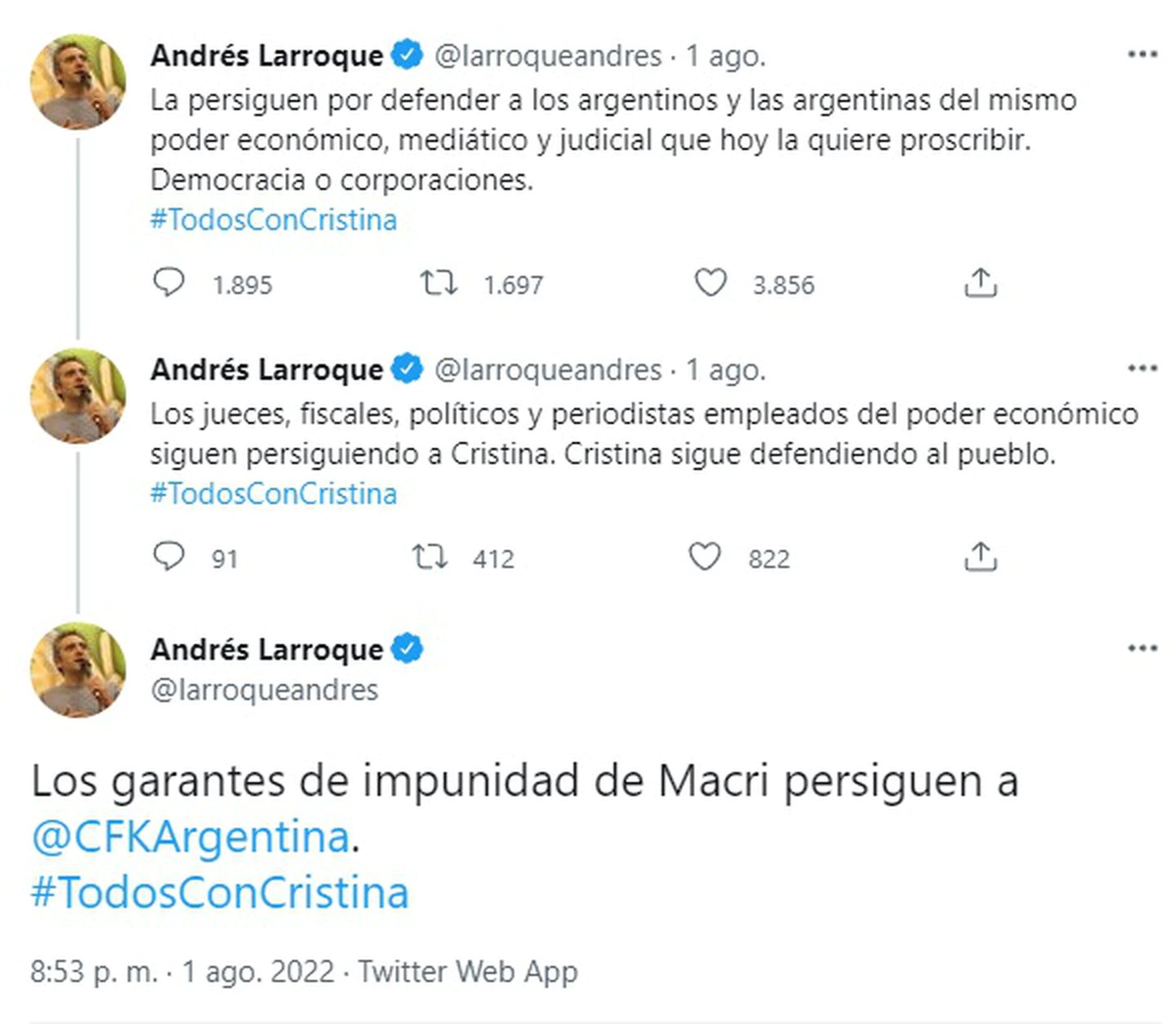 El secretario general de La Cámpora Andrés