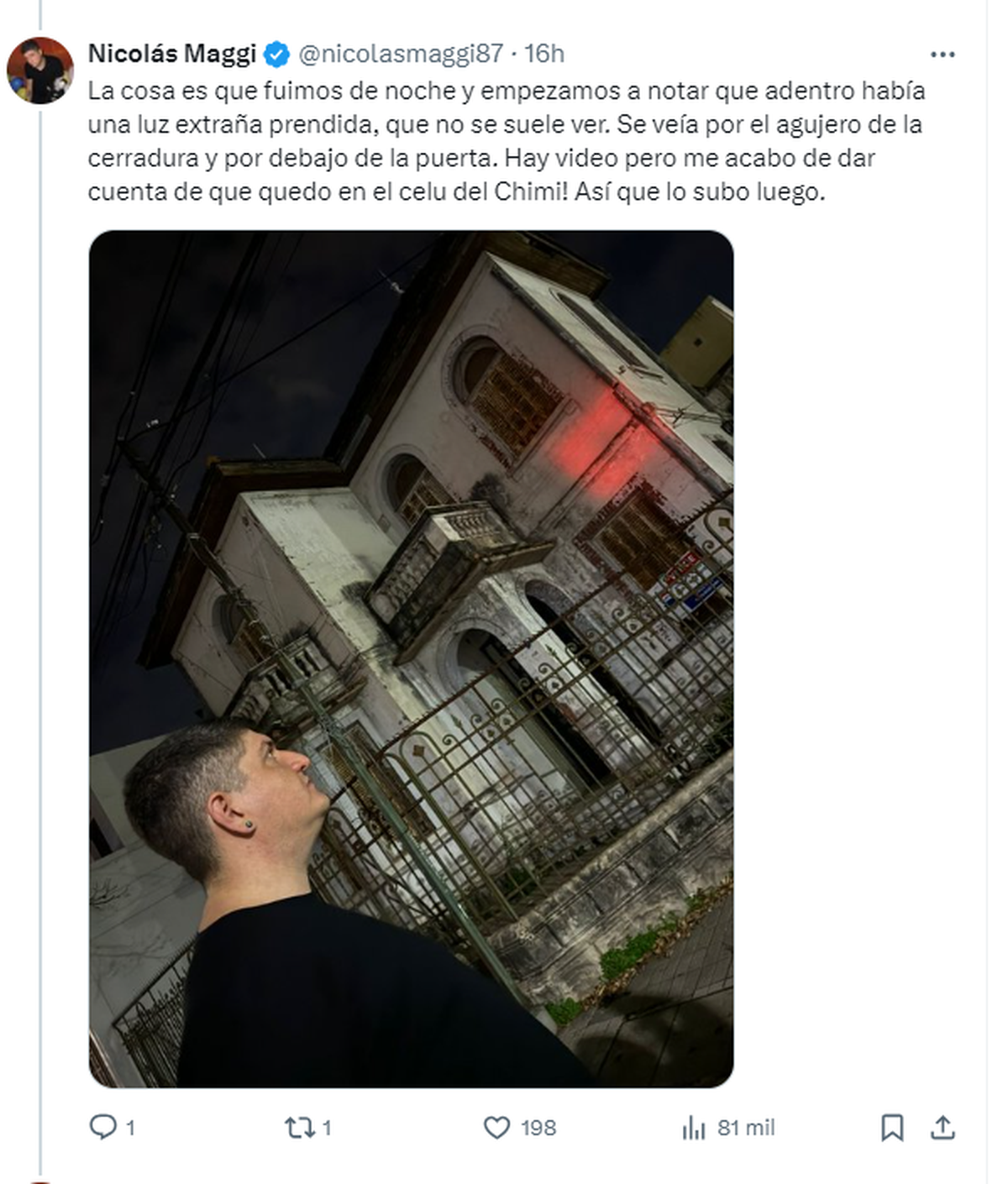 Casa de barrio sur: captura del hilo de twitter.