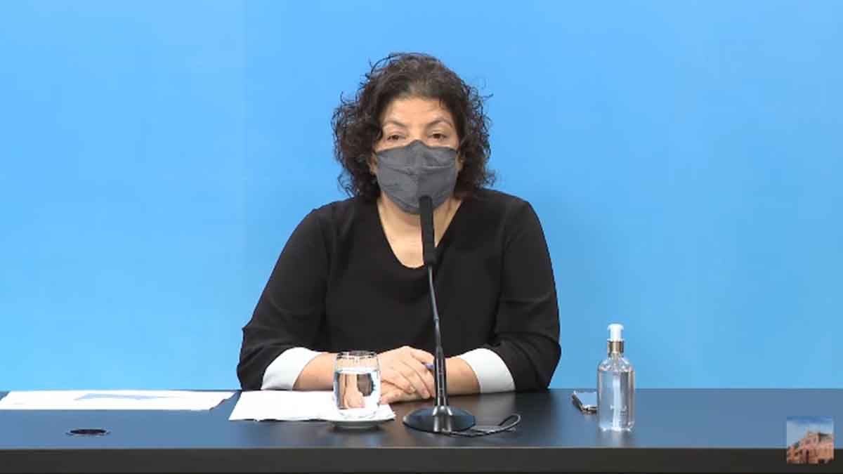 Vizzotti durante la conferencia de prensa de este martes 22 de junio.