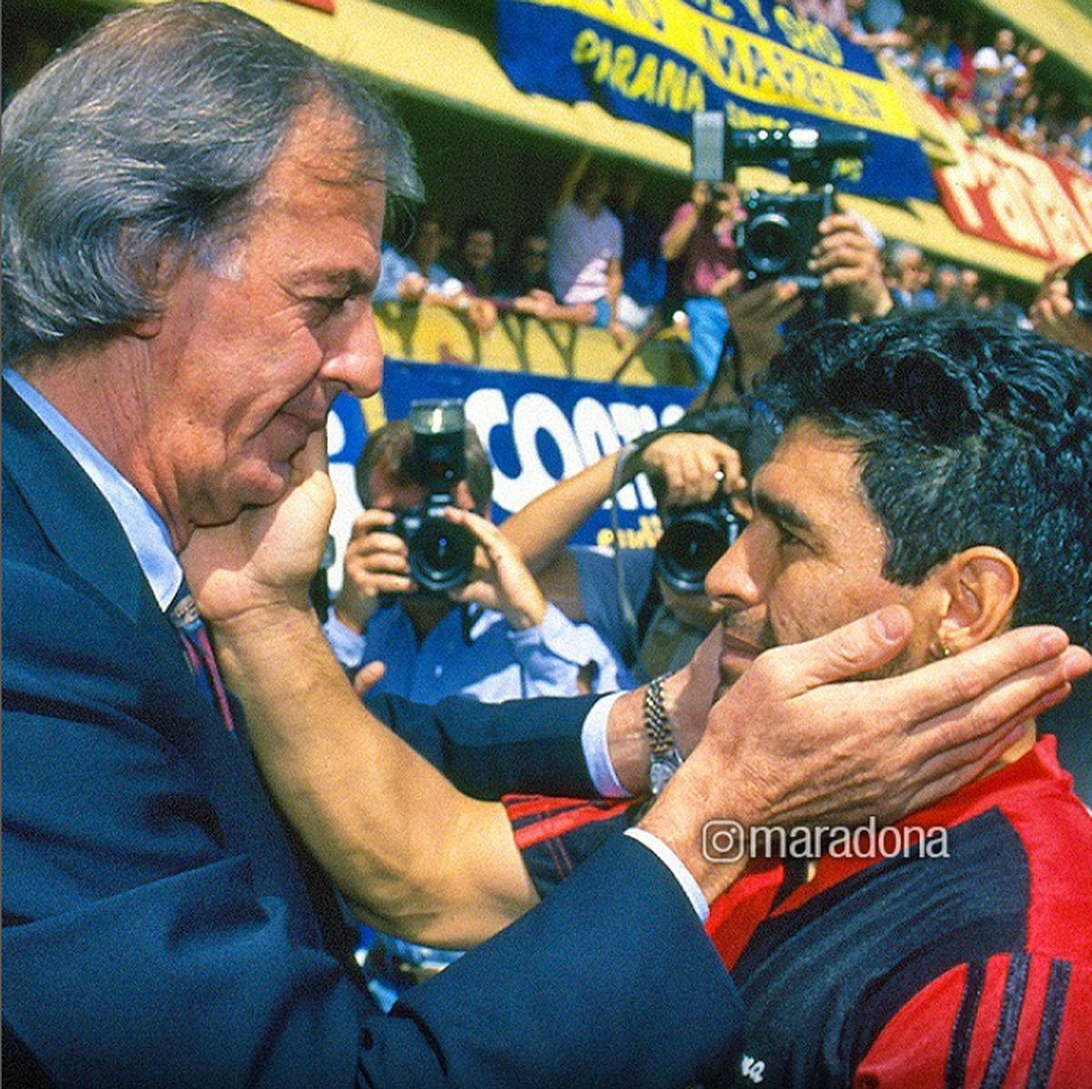 La cuenta de Maradona despidió a Menotti tras su fallecimiento. (@maradona). La cuenta de Maradona despidió a Menotti tras su fallecimiento. (@maradona).