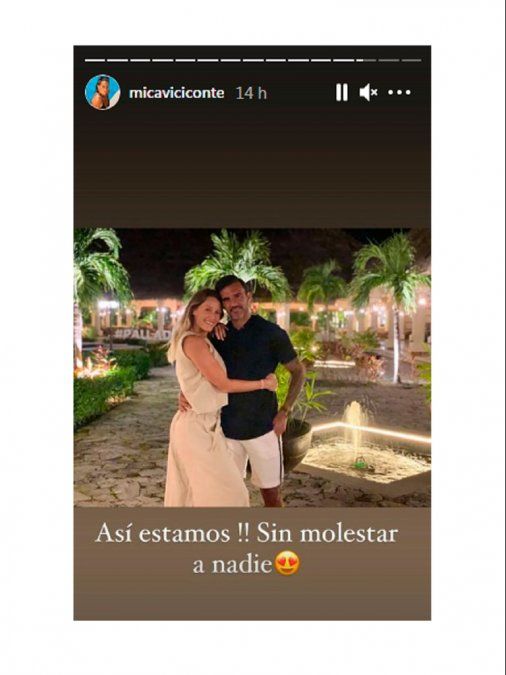 Mica Viciconte y Fabián Cubero enamorados desde México.