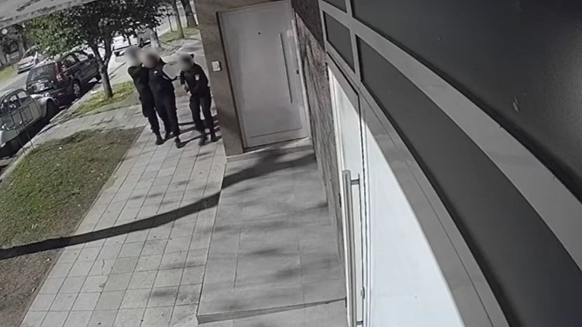 Captura del video: un ladrón detenido tras robar una moto