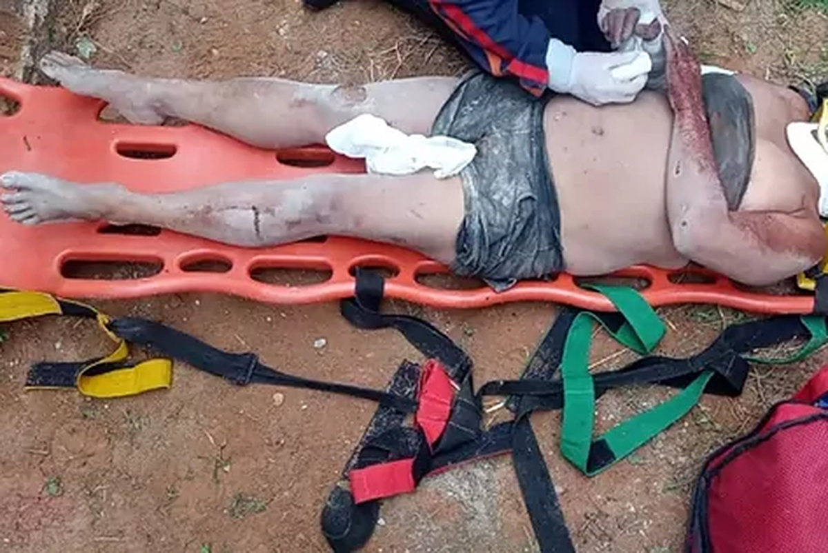 La mujer rescatadaPolicía Militar Minas Gerais.