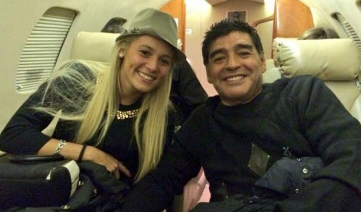 Diego Armando Maradona y su ex pareja Rocío Oliva