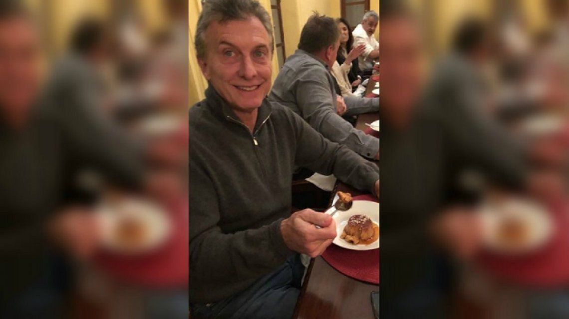 Macri y una foto con un flan que causó polémica