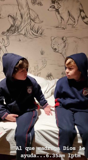 Vicuña se levantó tempranísimo para llevar a sus hijos al colegio.