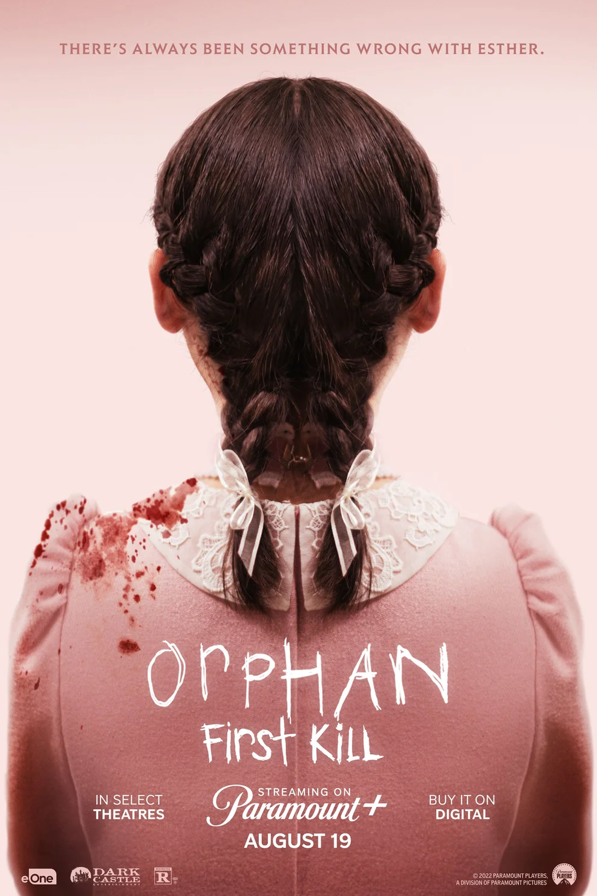 Póster oficial de "La huérfana 2", titulada en inglés como "Orphan: First Kill". (Paramount Plus)