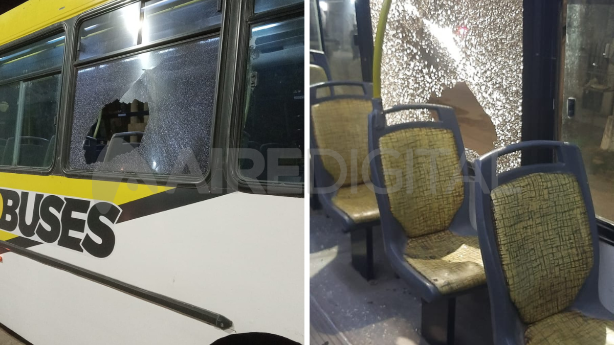 Apedrearon un colectivo de la Línea 5