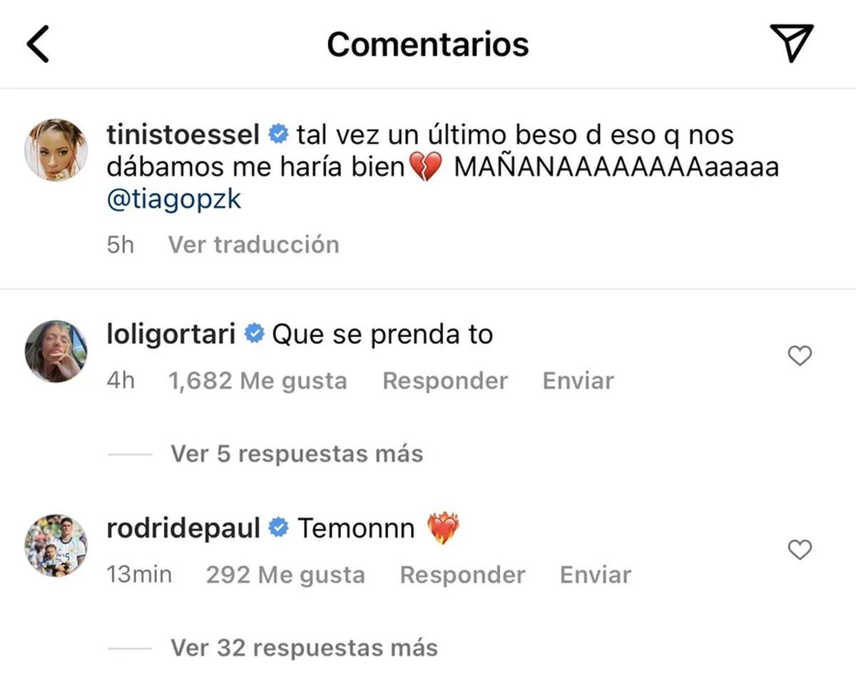 Rodrigo de Paul comentó en el adelanto que subió Tini