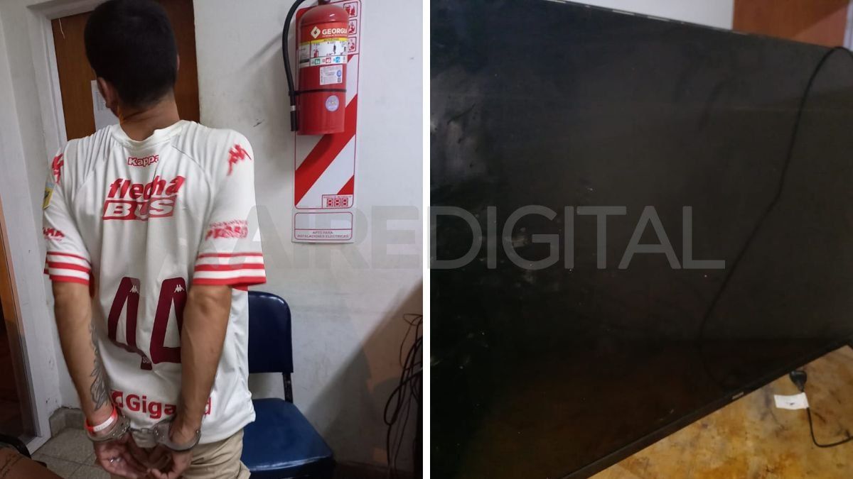 Un hombre junto a una mujer de 31 años fueron detenidos tras haber robado un televisor