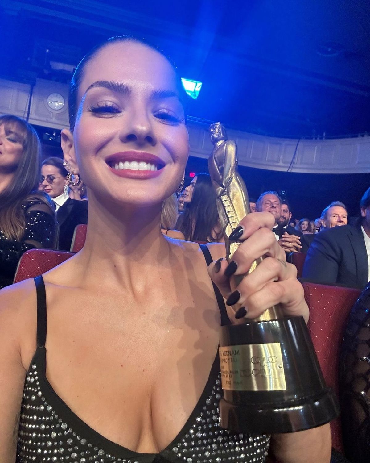 La China Suárez ganó su primer Martín Fierro. La China Suárez ganó su primer Martín Fierro.