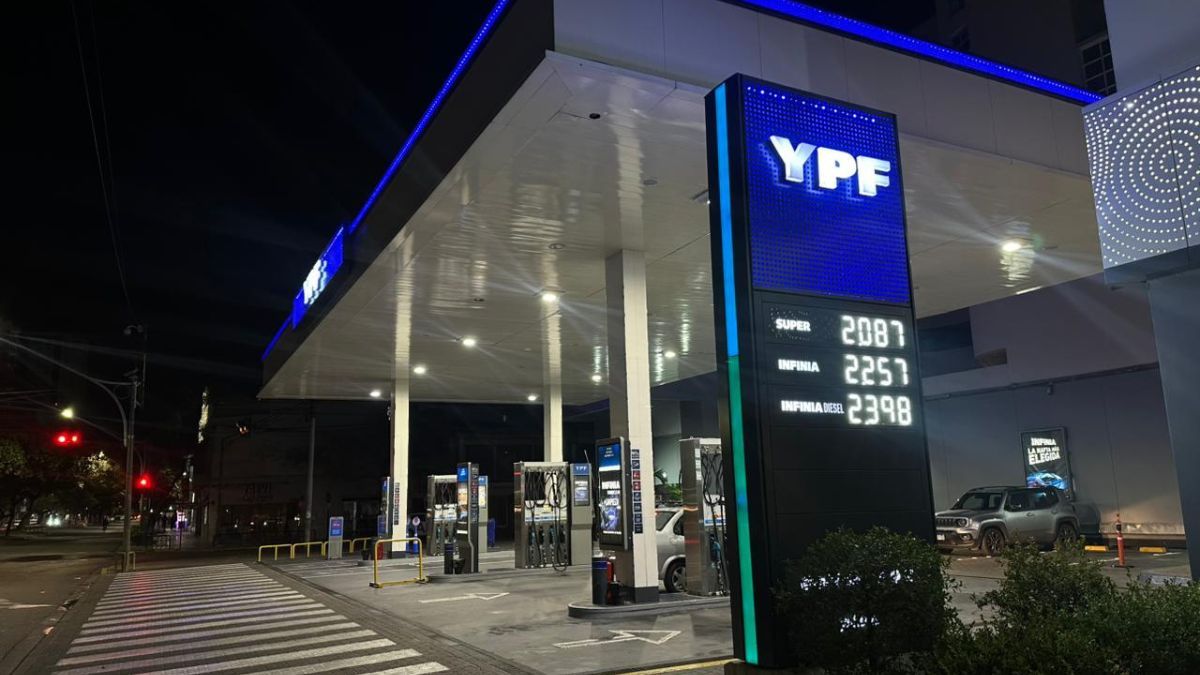 Los tableros de YPF en Santa Fe muestran los nuevos precios de la nafta y gasoil. Los tableros de YPF en Santa Fe muestran los nuevos precios de la nafta y gasoil.