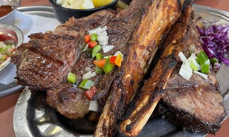 El asado ancho de El Ferroviario.