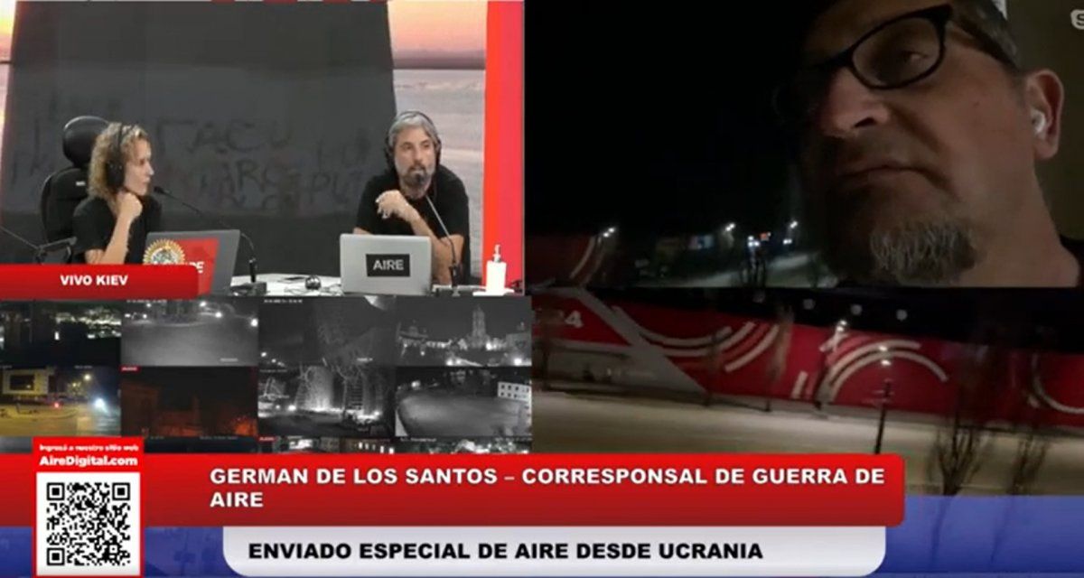 Germán de los Santos llegó a Kiev y esta es su primera salida en AIRE desde la capital ucraniana