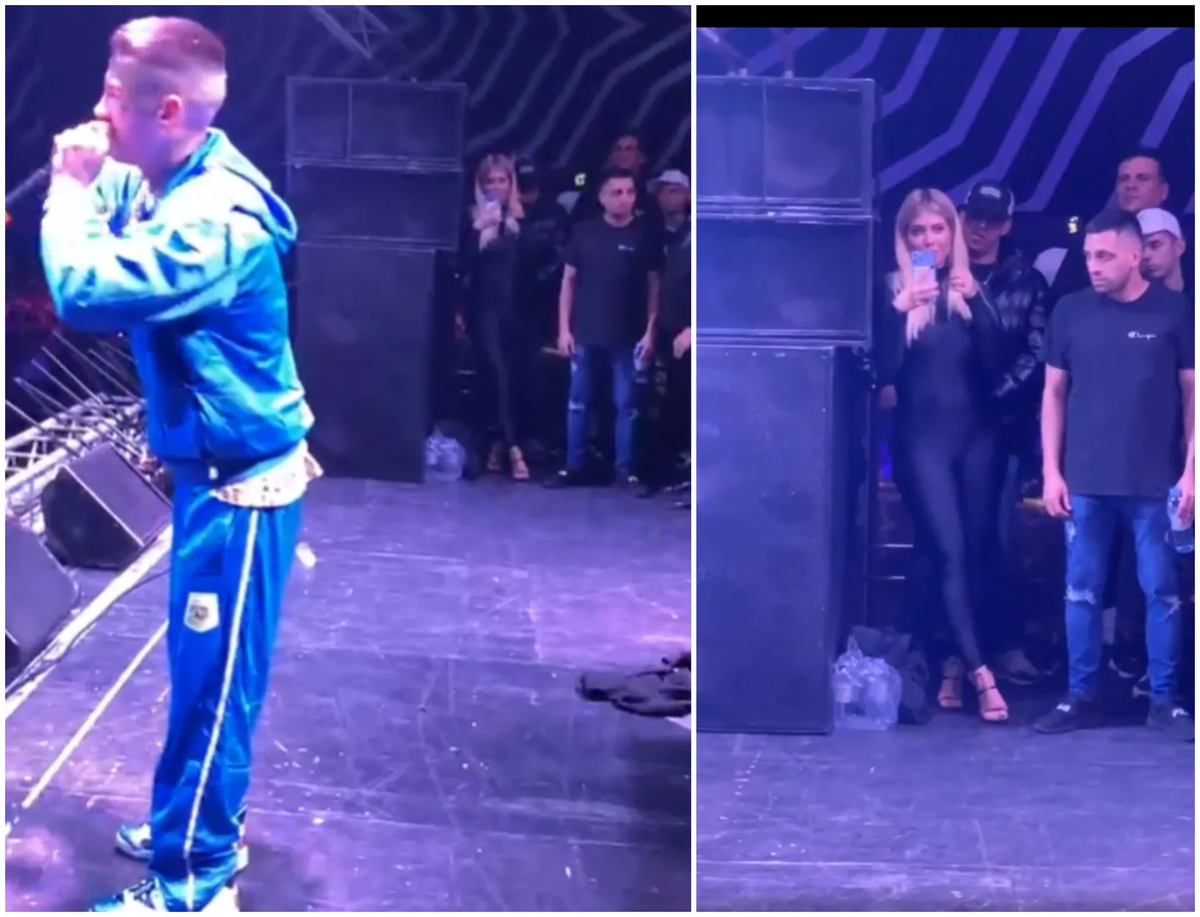 L-Gante y Wanda Nara estuvieron juntos en un boliche (Foto: Captura Instagram /elbosquenopara)