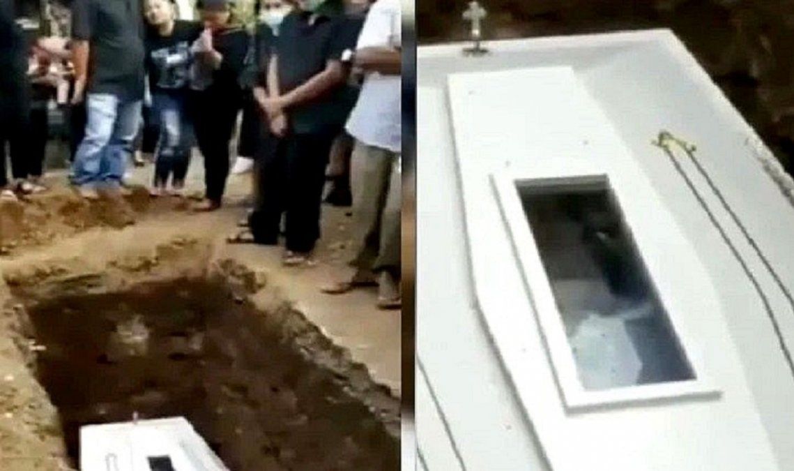Escalofriante: lo estaban enterrando y el cadáver saludó a los presentes
