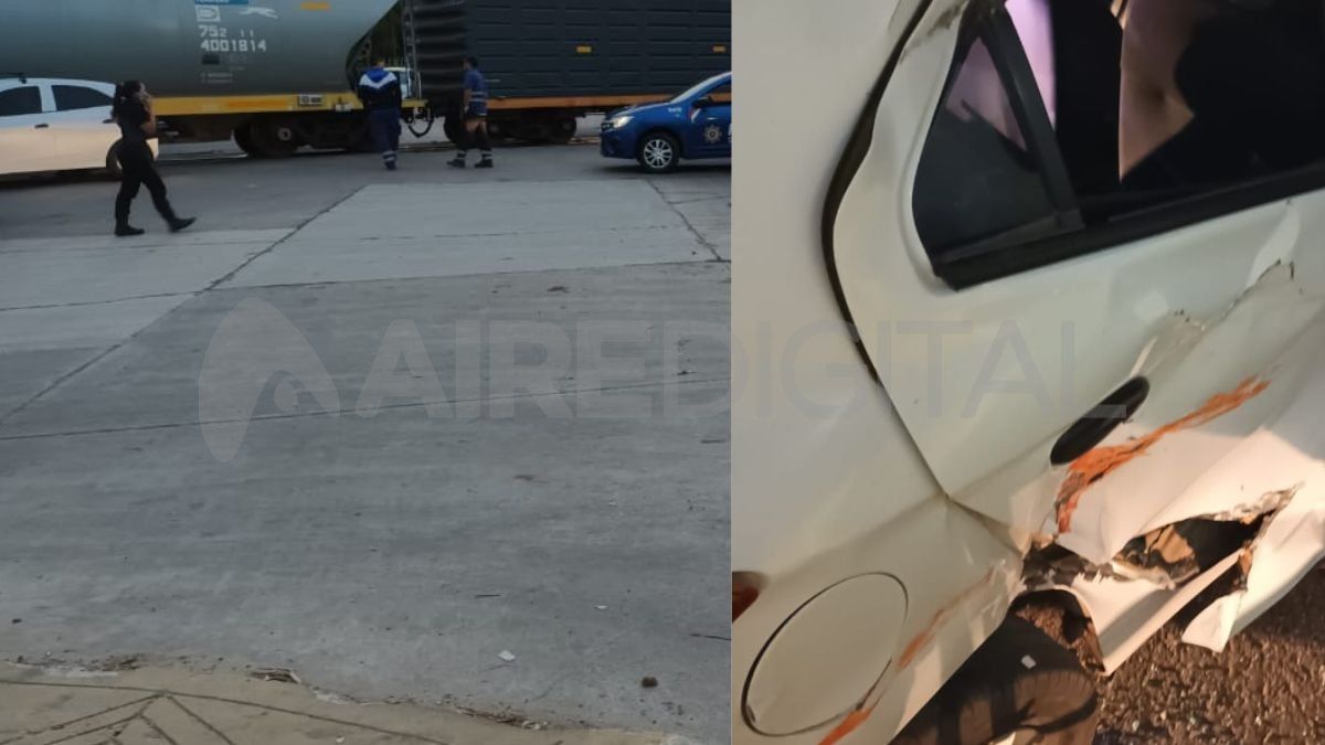 Una formación del Belgrano Cargas chocó a un automóvil.