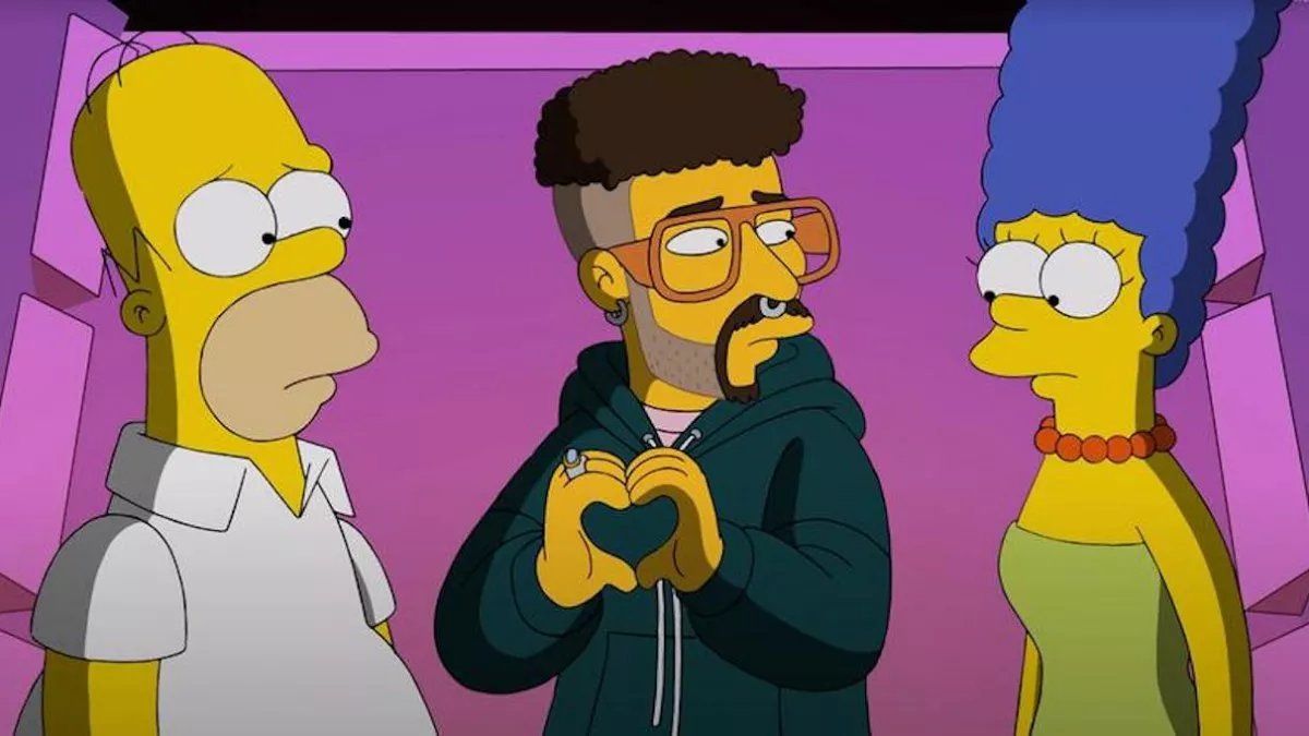 Bad Bunny se convierte en un Simpson para su nuevo video musical