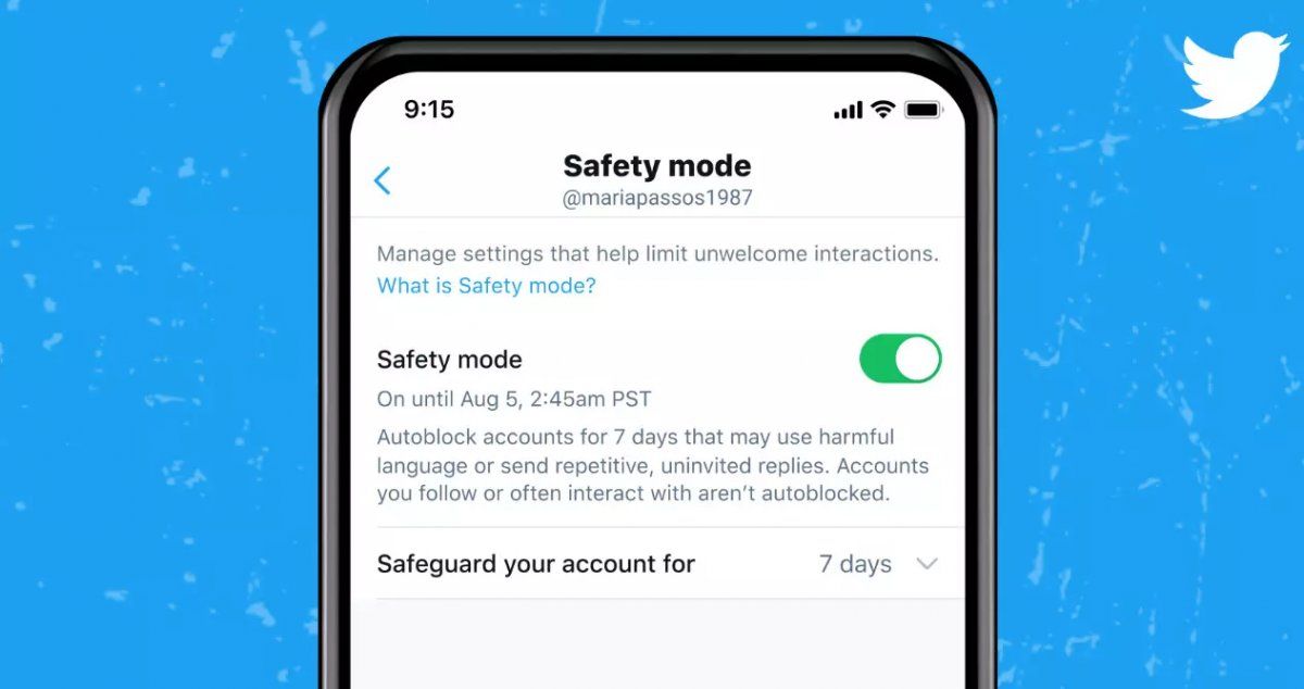 Qué es el modo seguro de Twitter.