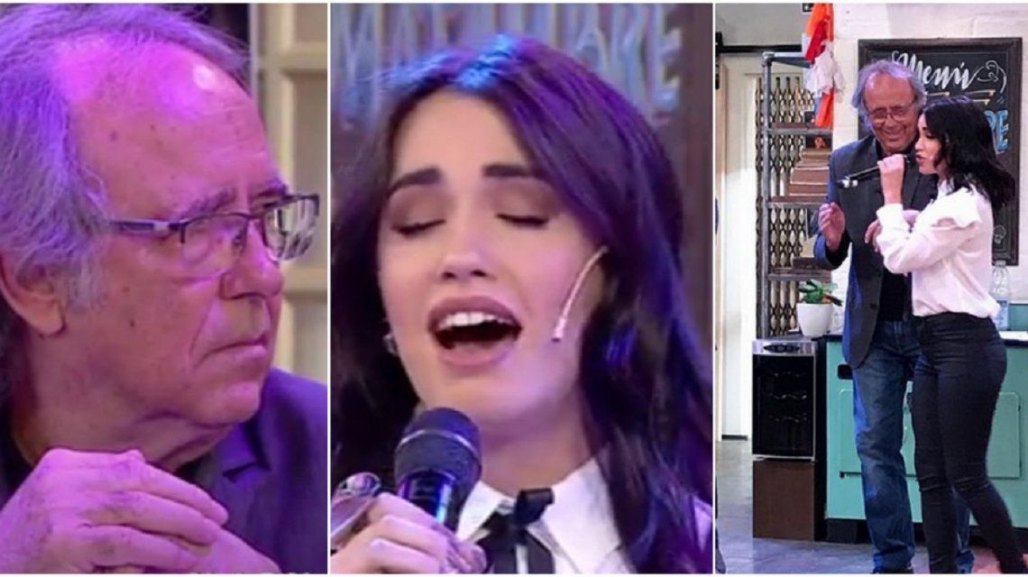 Lali le cantó en vivo a su ídolo Serrat y en las redes la “mataron”