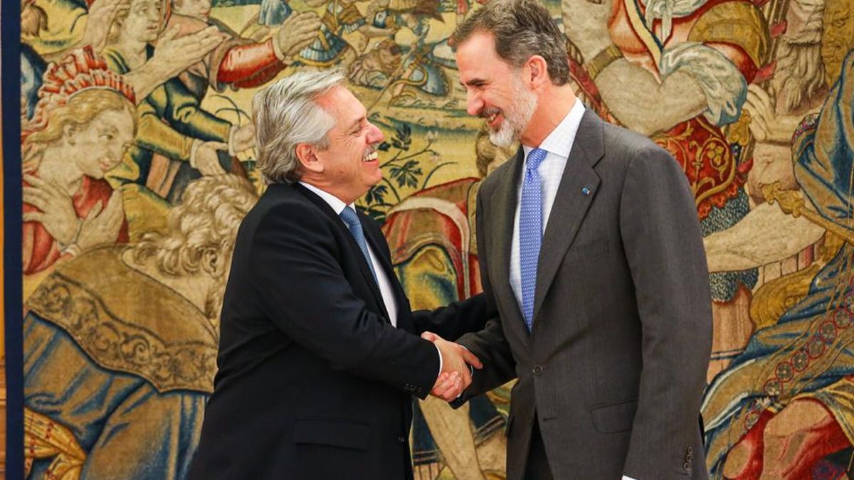 Alberto Fernández se reunió con el Rey Felipe VI