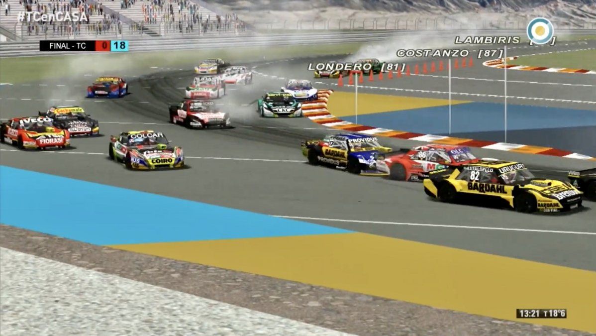 Agustín Canapino se impuso en el TC virtual, ganó en el Villicum de San Juan