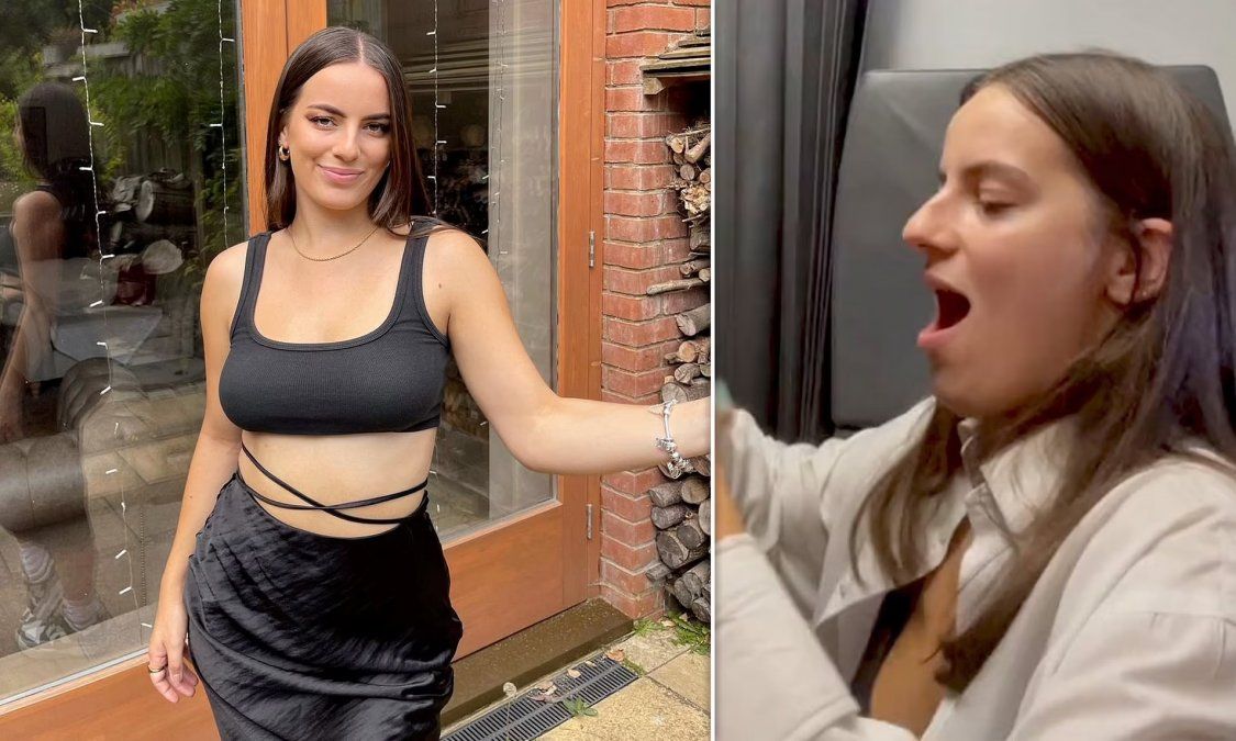 Video: una joven bostezó mientras viajaba en avión y se le salió de lugar la mandíbula&nbsp;