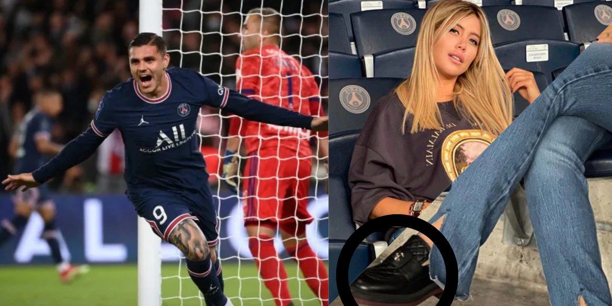 El look de Wanda Nara para ir a ver un partido del PSG.
