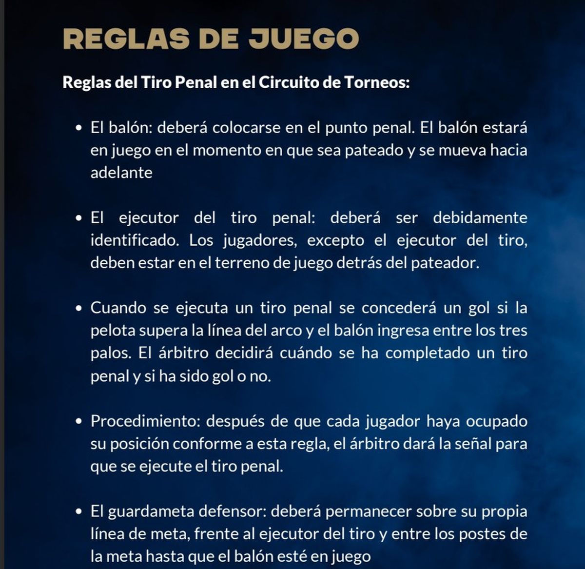Reglamento que se puede encontrar en el sitio oficial de Argentina Patea. Reglamento que se puede encontrar en el sitio oficial de Argentina Patea.
