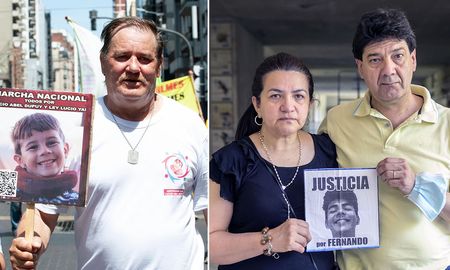 El abuelo de Lucio Dupuy acompañó este lunes a los padres de Fernando Báez Sosa en Dolores. El abuelo de Lucio Dupuy acompañó este lunes a los padres de Fernando Báez Sosa en Dolores.