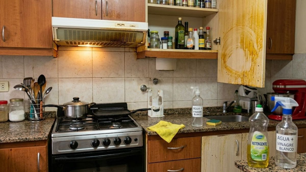 La mejor forma para limpiar los muebles de cocina.&nbsp;
