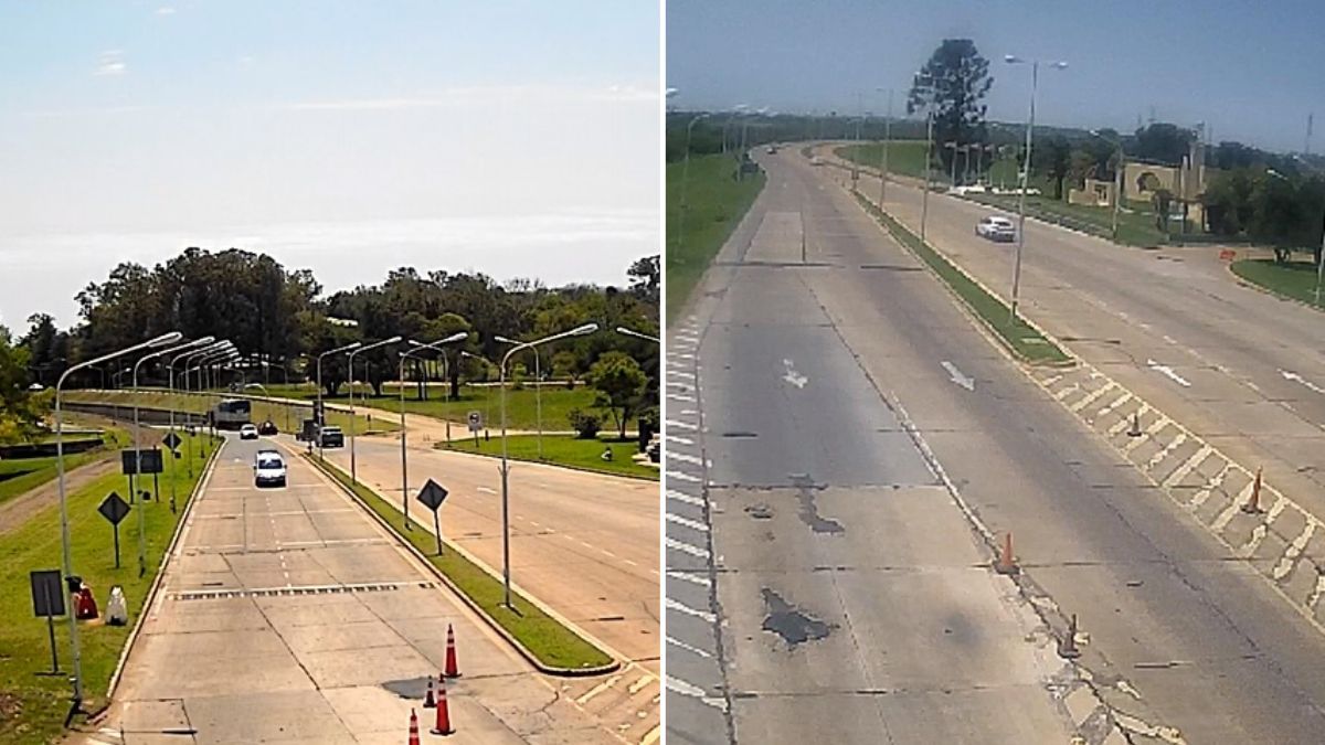 Imágenes de las cámaras de AIRE del lado de Santa Fe y de Paraná en el Túnel Subfluvial.