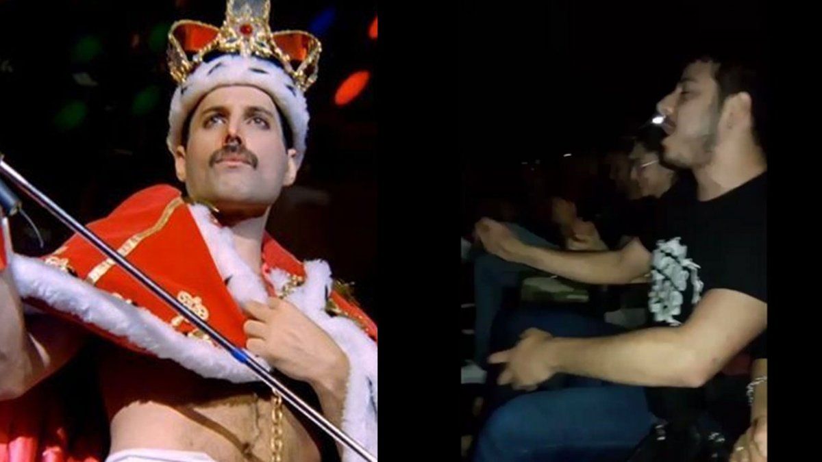 Se cortó la luz en el cine donde daban la película de Queen y un espectador se convirtió en Freddie Mercury