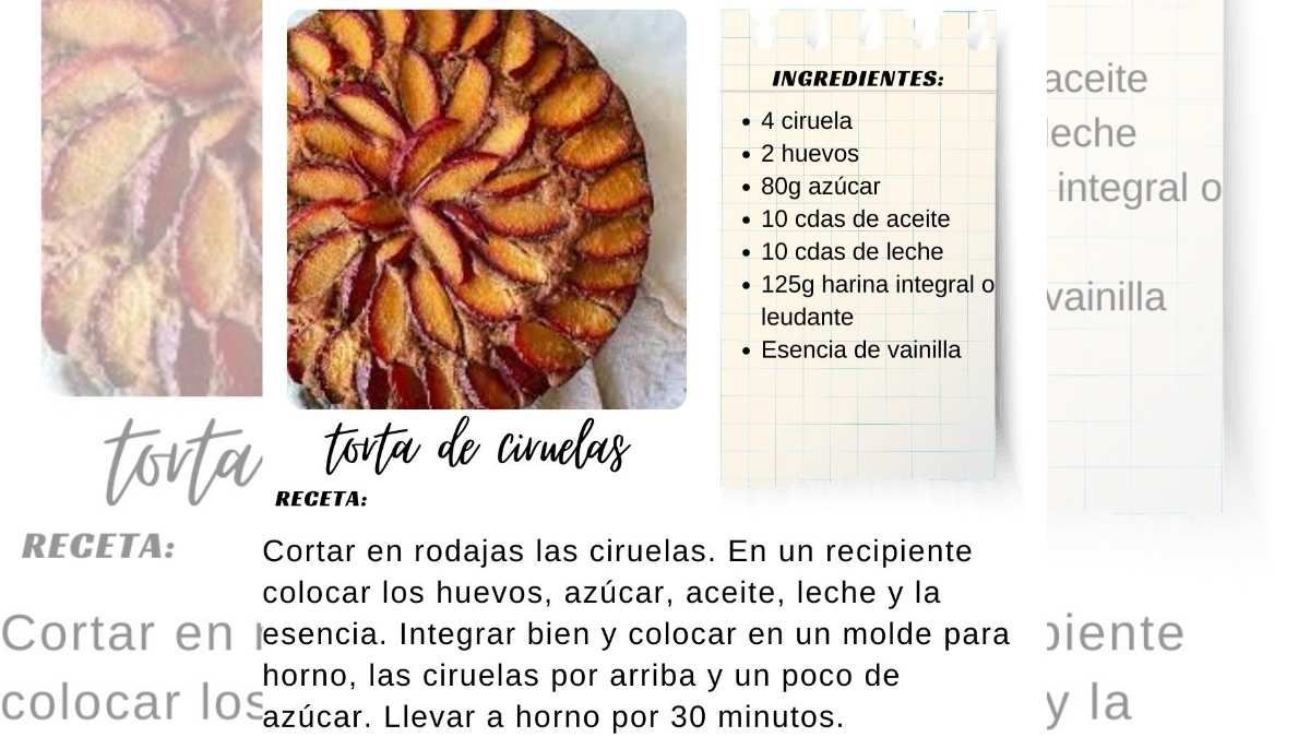 Receta de torta de ciruelas para hacer en casa. Receta de torta de ciruelas para hacer en casa.