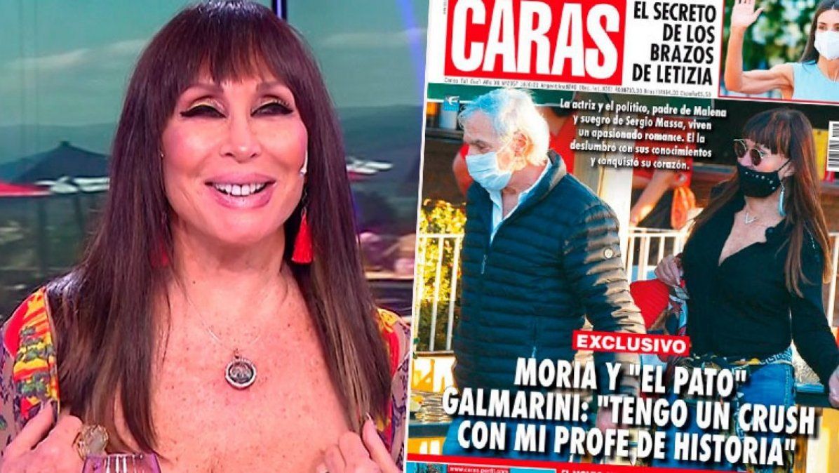 Moria Casán sorprendió en la revista Caras con un inesperado romance con Pato Galmarini.
