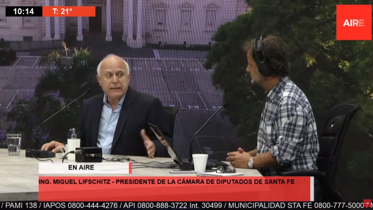 Miguel Lifschitz y José Curiotto, en Ahora Vengo el 30 de diciembre de 2020.