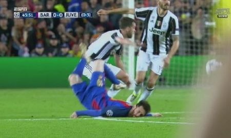 la dura caida de messi que preocupo a todos