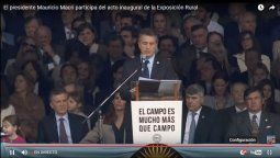 Mauricio Macri habla en la inauguración de la Expo Rural Mauricio Macri habla en la inauguración de la Expo Rural