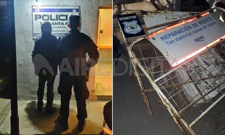 Detenido por intentar robar vallas de Aguas Santafesinas Detenido por intentar robar vallas de Aguas Santafesinas