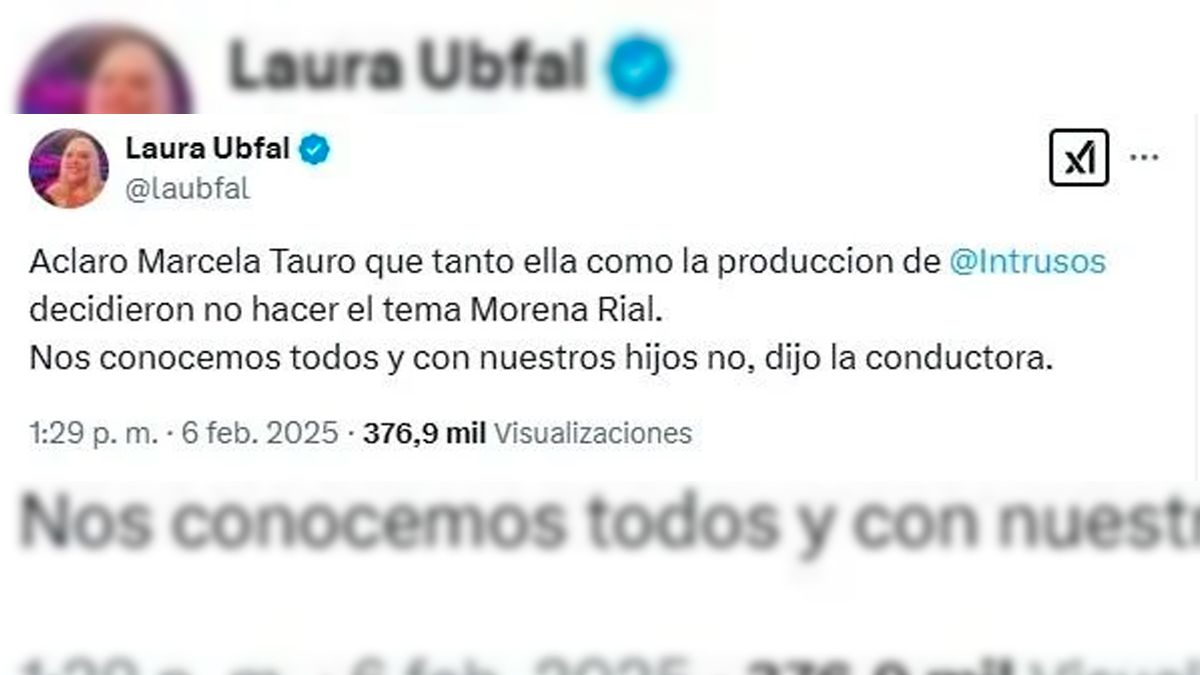 Laura Ubfal explicó la decisión de Marcela Tauro sobre el escándalo de Morena Rial. Laura Ubfal explicó la decisión de Marcela Tauro sobre el escándalo de Morena Rial.