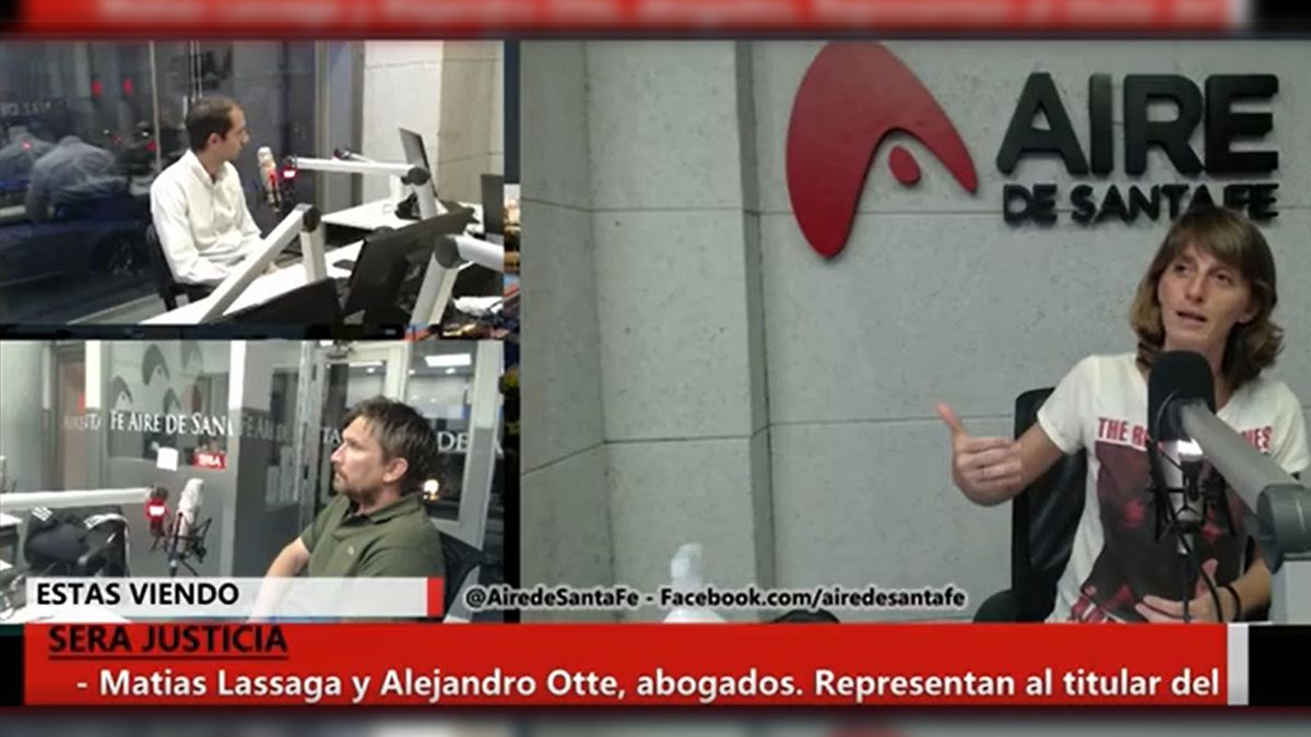 Alejandro Otte y Matías Lassaga, en los estudios de Aire de Santa Fe