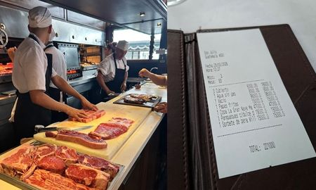 Mostró lo que comió en Don Julio. Mostró lo que comió en Don Julio.