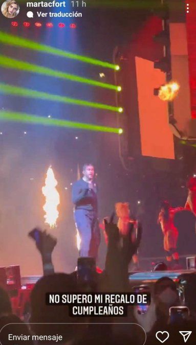 Martita Fort quiso ir a ver a Bad Bunny como regalo por sus 18 años.