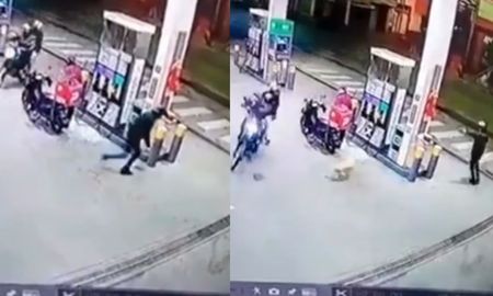 Las cámaras de vigilancia registraron cómo el trabajador de delivery se anticipó al asalto tras detectar el merodeo previo de los delincuentes en el playón de carga. Las cámaras de vigilancia registraron cómo el trabajador de delivery se anticipó al asalto tras detectar el merodeo previo de los delincuentes en el playón de carga.