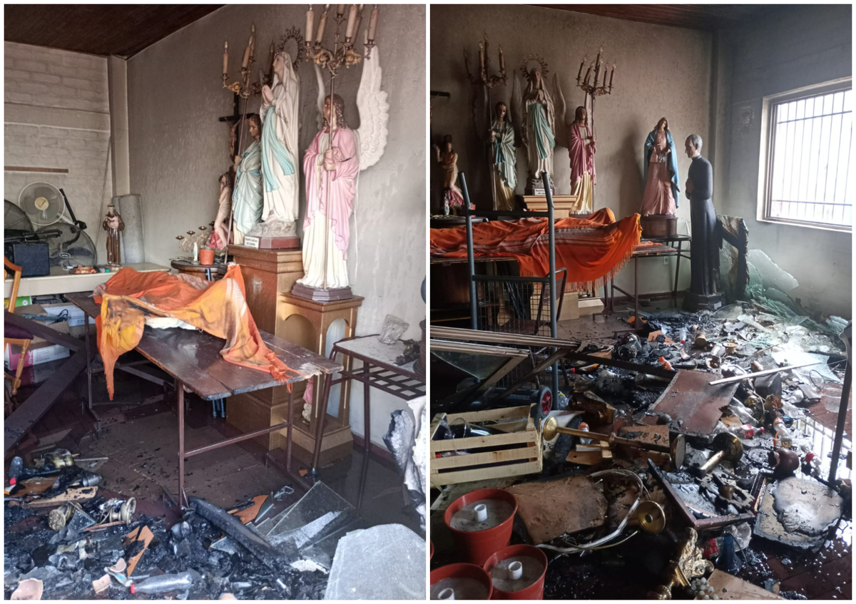 Prendió fuego una iglesia porque quería ir preso: En la cárcel me dan de comer