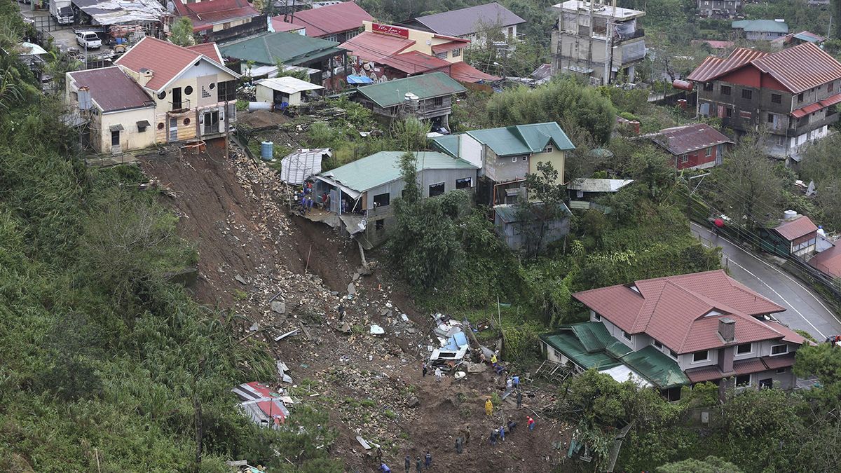 El tifón tocó tierra en la isla de Catanduanes hacia las 5 de la mañana, hora local, con vientos de hasta 225 km/h y ráfagas a 310 km/h que arrancaron tejados, árboles y provocaron inundaciones.