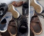 video: una serpiente venenosa se escondio entre zapatos