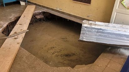 Repararon el socavón en la Escuela Ameghino de Sunchales y se retomaron las clases