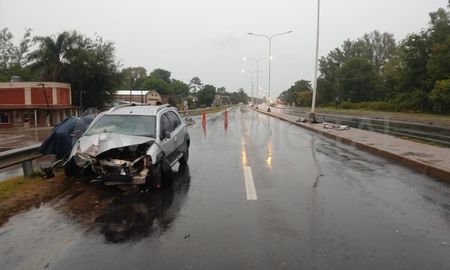 Así se veía la ruta Provincial 1 en el kilómetro 4,5 esta mañana. Así se veía la ruta Provincial 1 en el kilómetro 4,5 esta mañana.