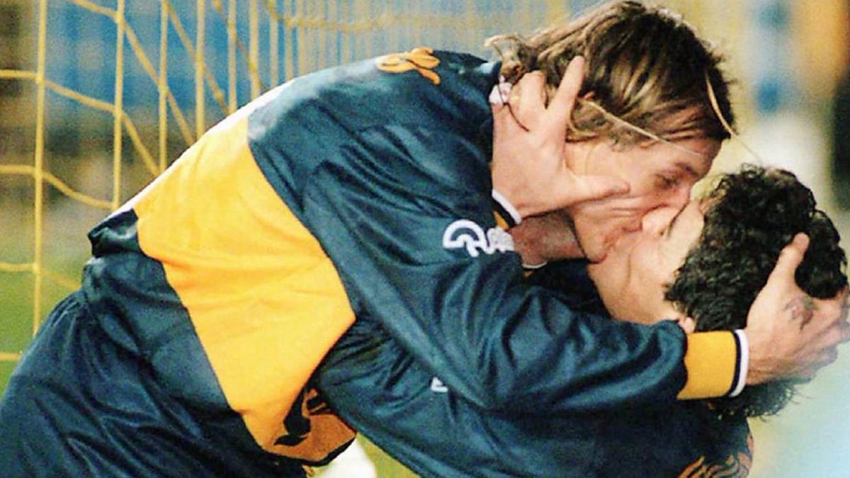 En Boca, Diego volvió en 1995 y con Cannigia formaron una poderosa delantera.